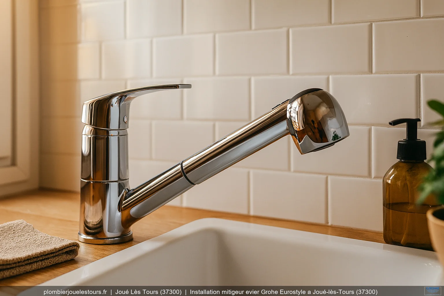 Installation mitigeur evier Grohe Eurostyle a Joué-lès-Tours (37300)