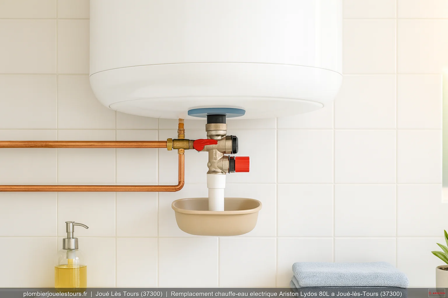 Remplacement chauffe-eau electrique Ariston Lydos 80L a Joué-lès-Tours (37300)
